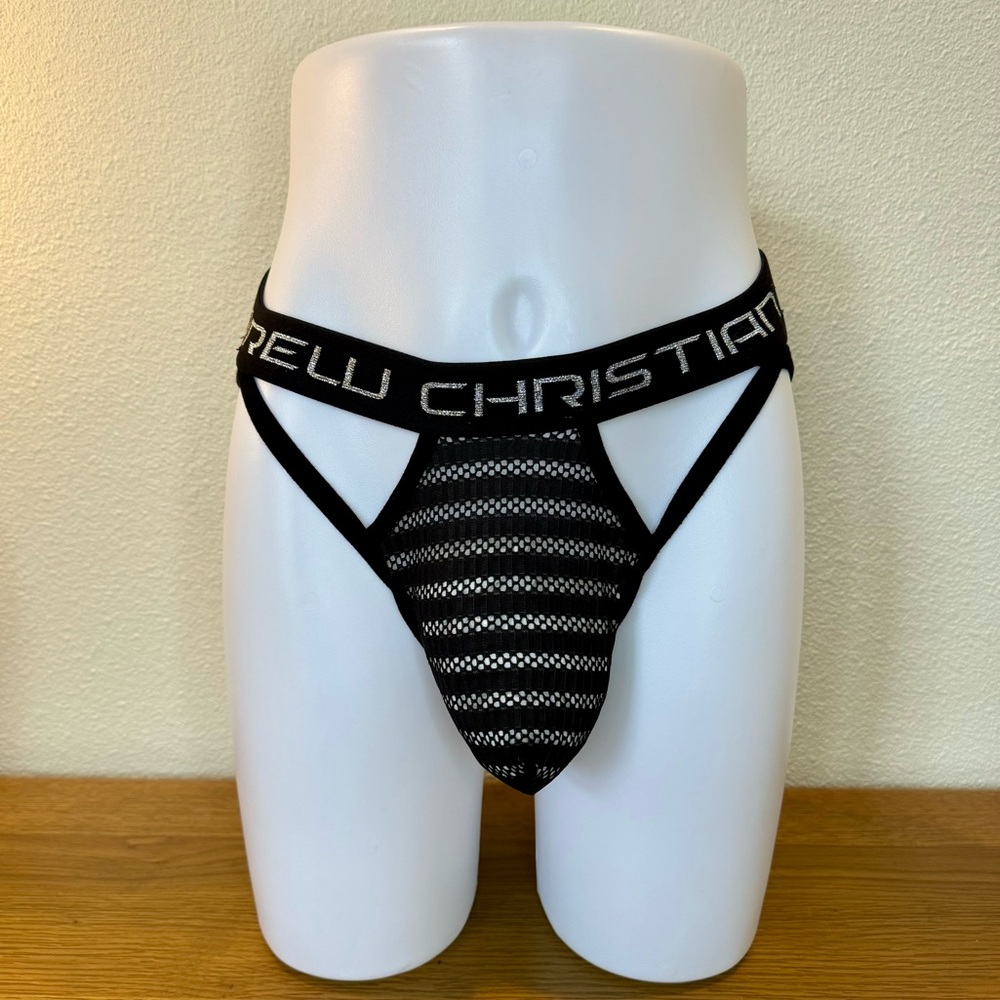 Andrew Christian Sexy Black Mesh Brief Size Large
